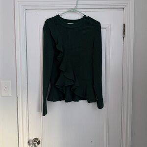 DO+BE Forest Green Peplum Sweater